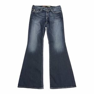 Big Star Size 27 Women's Dark Blue Flare Embellished Jeans